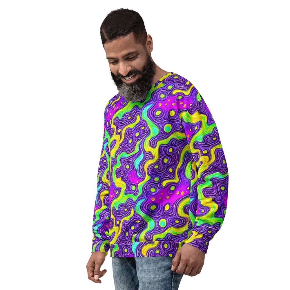 Psychedelic Pulse on Sweatshirt — Left Front