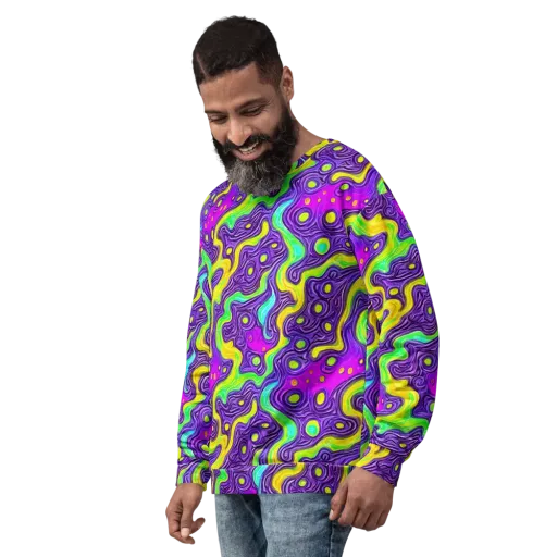 Psychedelic Pulse on a Sweatshirt