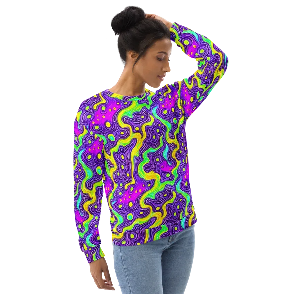 Psychedelic Pulse on Sweatshirt — Right Front