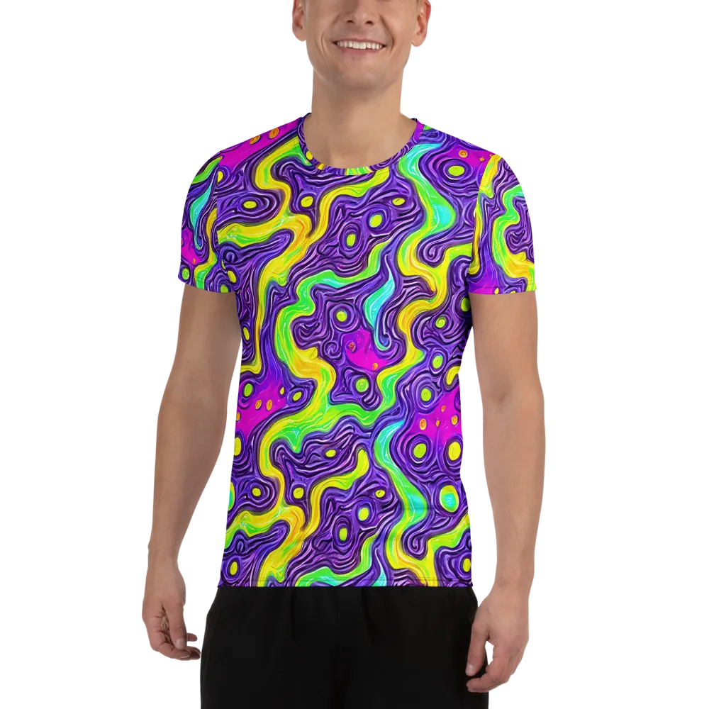 Psychedelic Pulse on Men's Athletic T-Shirt — Front