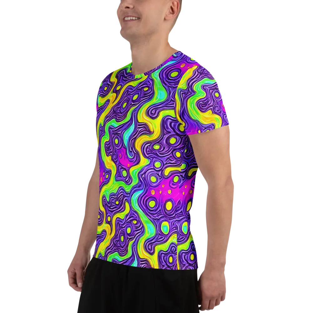 Psychedelic Pulse on Men's Athletic T-Shirt — Left