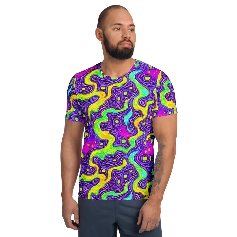Psychedelic Pulse on Men's Athletic T-Shirt — Front