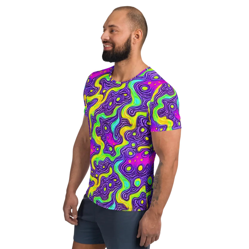 Psychedelic Pulse on Men's Athletic T-Shirt — Left