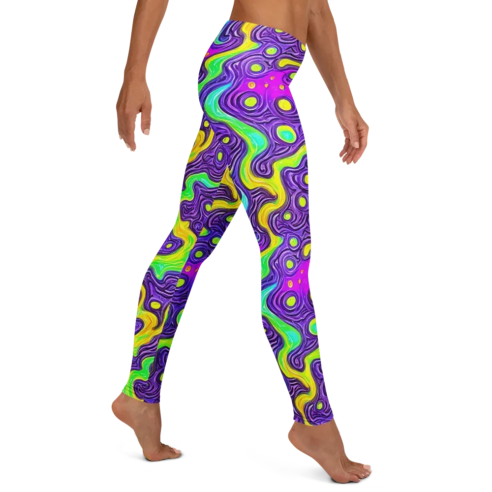 Psychedelic Pulse on Leggings — Right