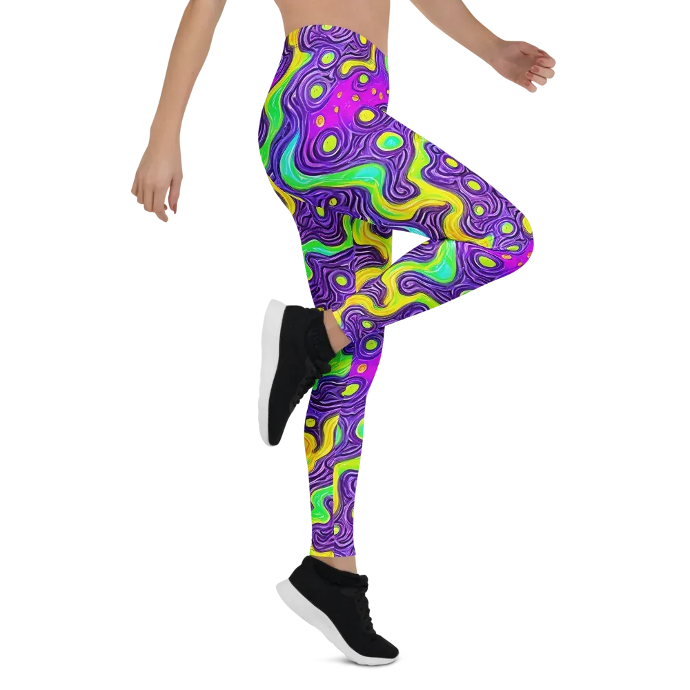 Psychedelic Pulse on Leggings — Right
