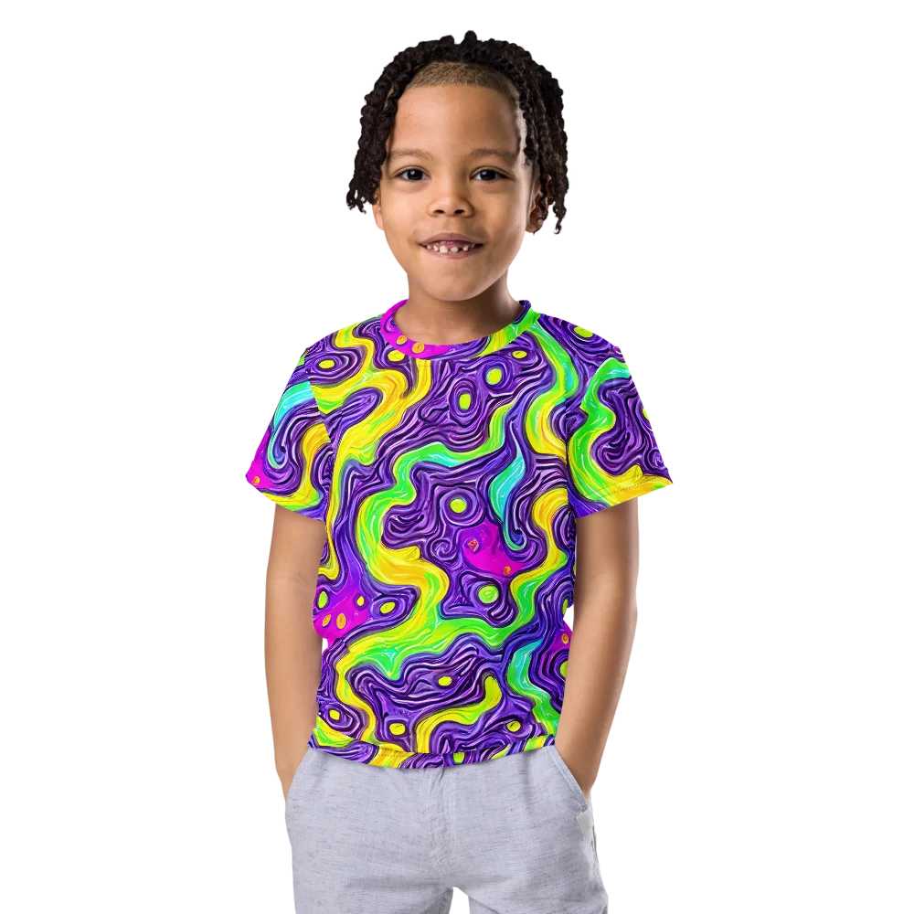 Psychedelic Pulse on Kids Crew Neck T-Shirt — Front