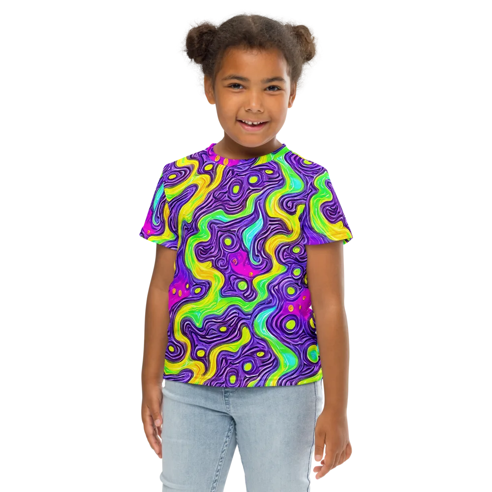 Psychedelic Pulse on Kids Crew Neck T-Shirt — Front