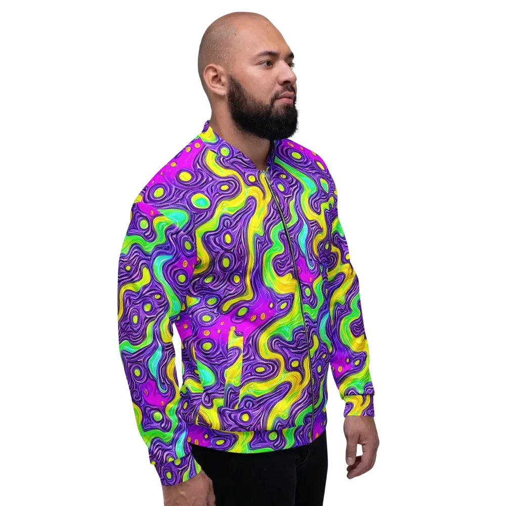 Psychedelic Pulse on Bomber Jacket — Right