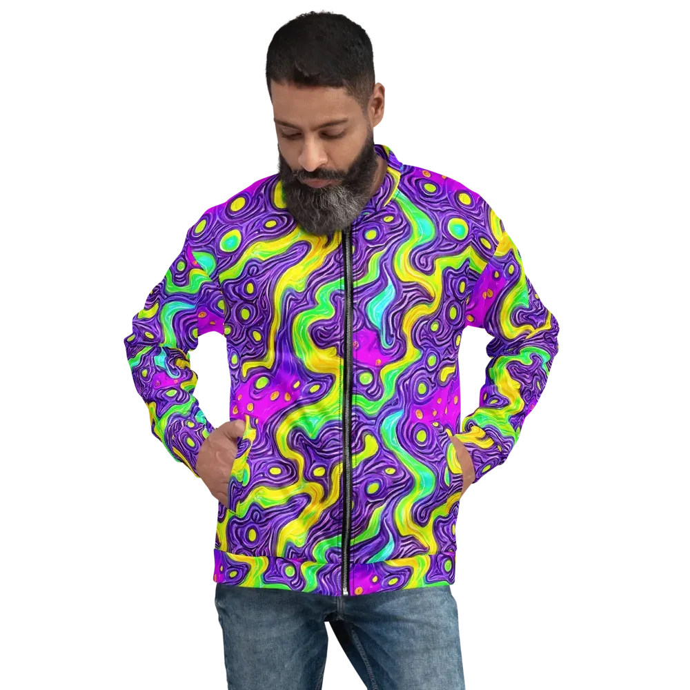 Psychedelic Pulse on Bomber Jacket — Front