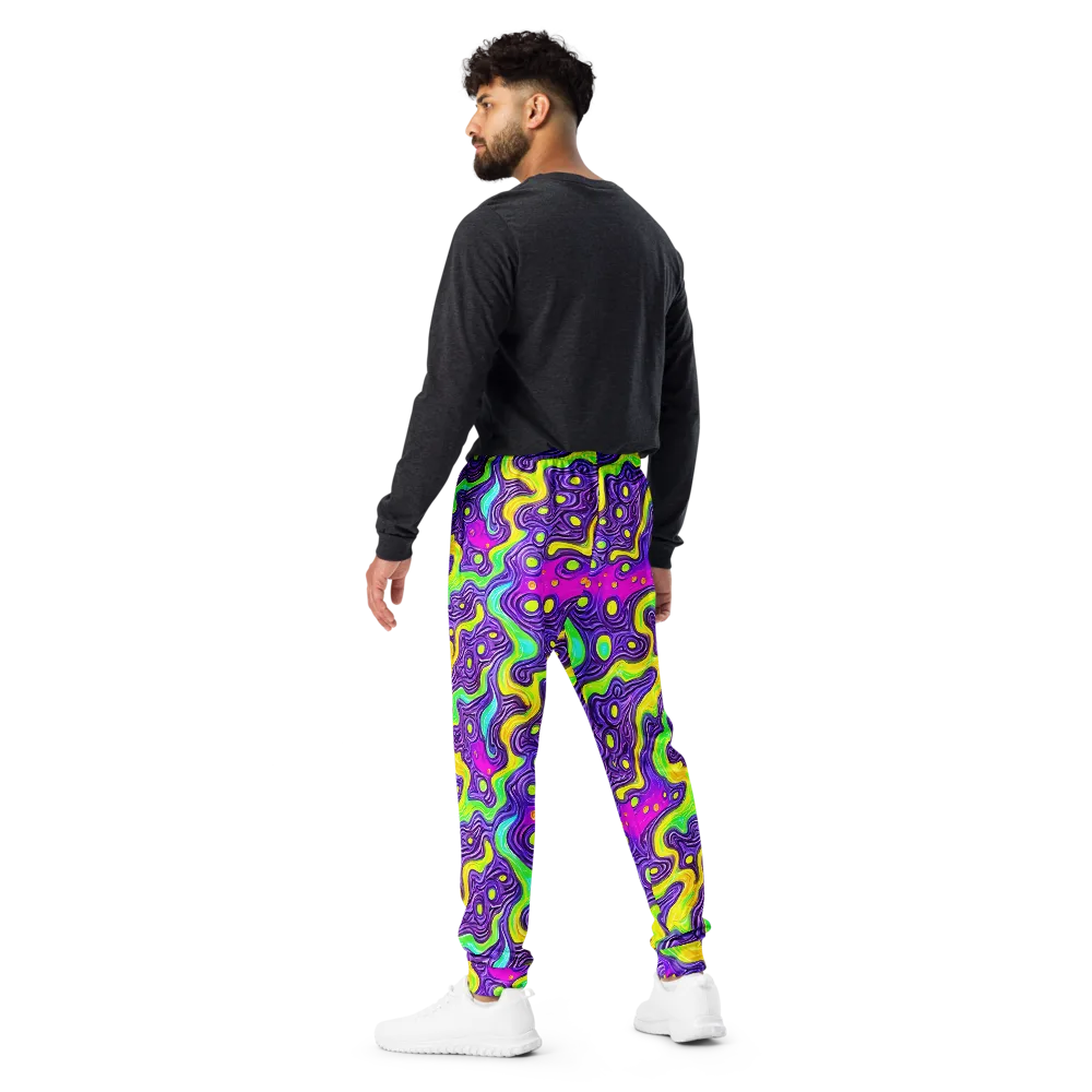 Psychedelic Pulse on Men's Joggers — Back