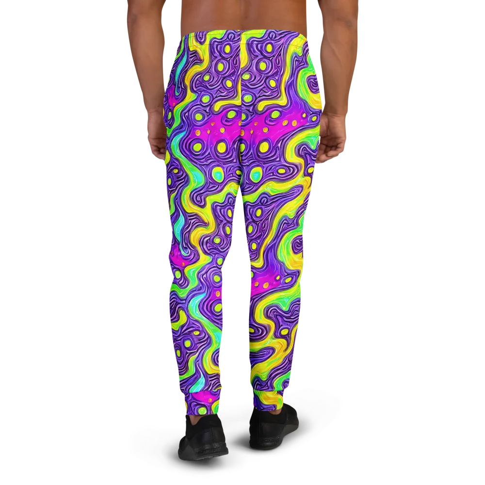 Psychedelic Pulse on Men's Joggers — Back