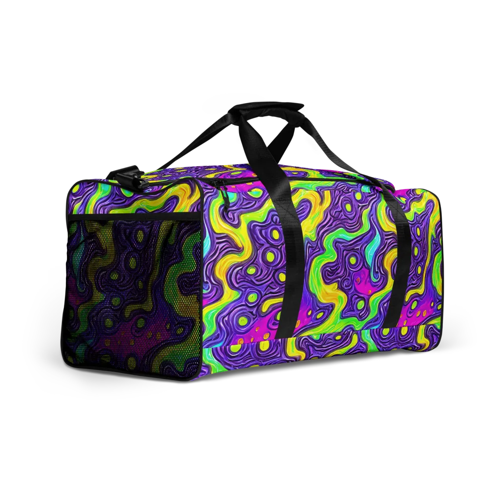 Psychedelic Pulse on Duffle Bag — Right Front