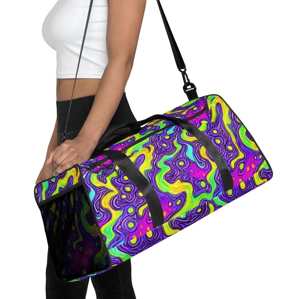 Psychedelic Pulse on Duffle Bag — Front