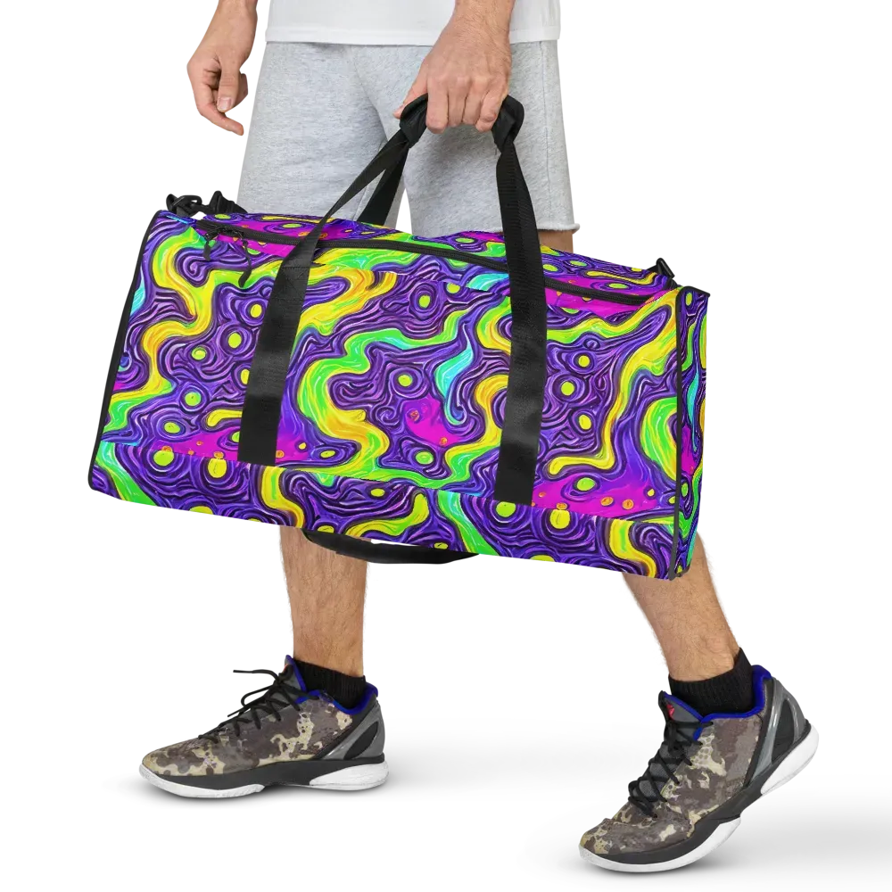 Psychedelic Pulse on Duffle Bag — Front