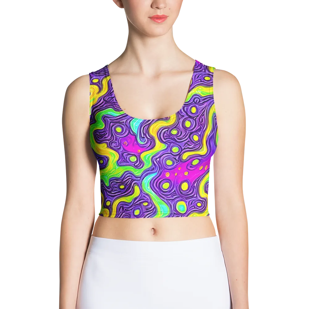 Psychedelic Pulse on Crop Top — Front