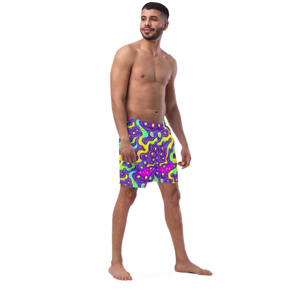 Psychedelic Pulse on Swim Trunks — Right Front