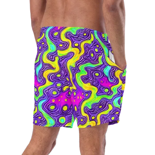 Psychedelic Pulse on a Swim Trunks