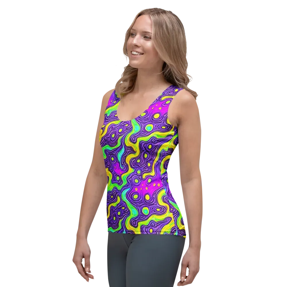 Psychedelic Pulse on Women's Tank Top — Left Front