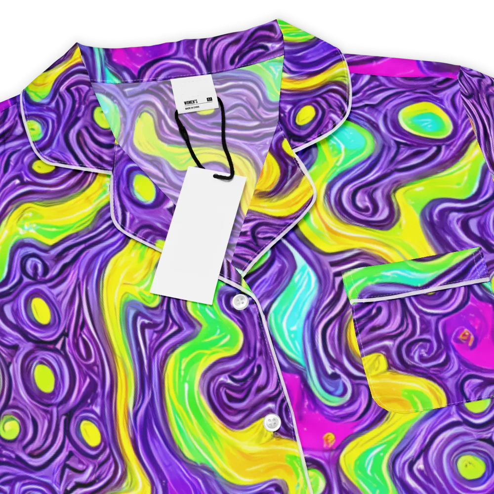 Psychedelic Pulse on Women's Short Sleeve Pajama Top — Product details
