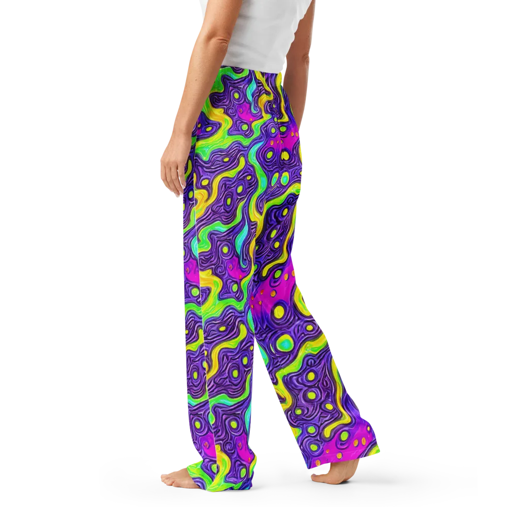 Psychedelic Pulse on Women's Pajama Pants — Left