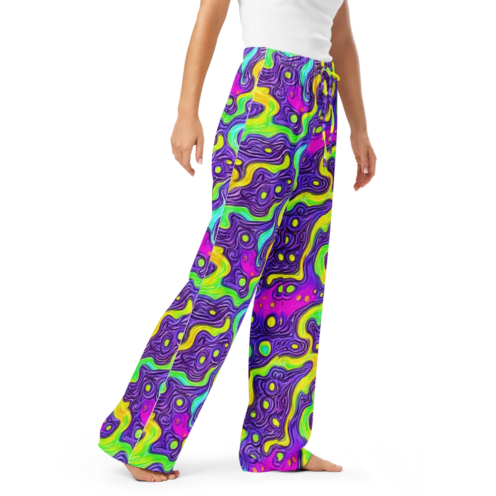 Psychedelic Pulse on Women's Pajama Pants — Right Front