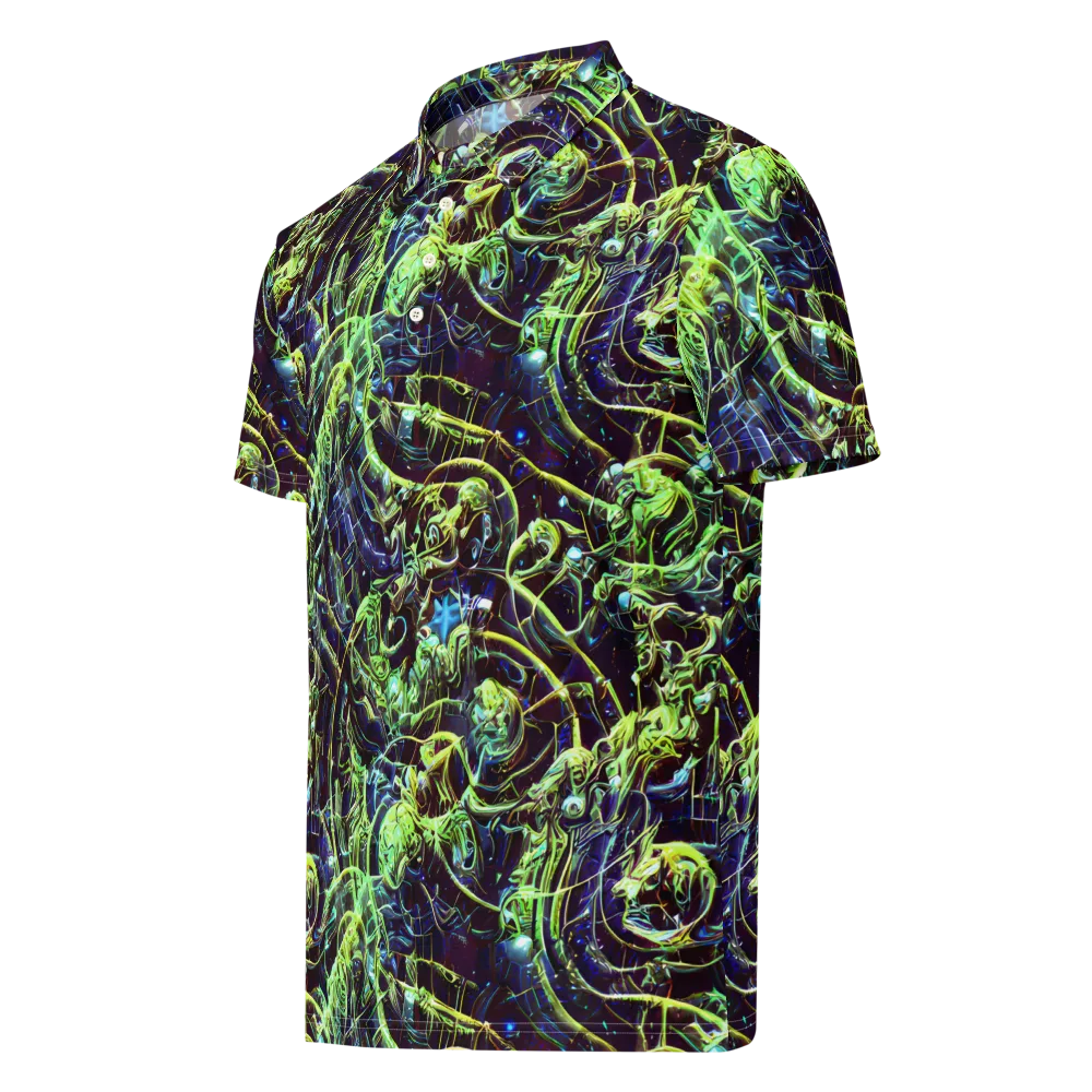 Electric Underbrush on Men's Slim Fit Polo Shirt — Left Front