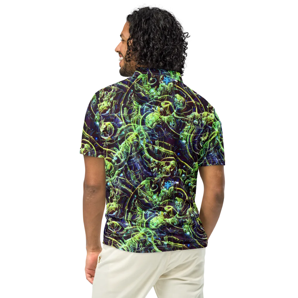 Electric Underbrush on Men's Slim Fit Polo Shirt — Back