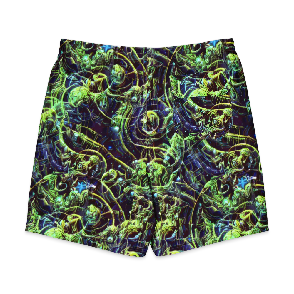 Electric Underbrush on Men's Board Shorts — Back