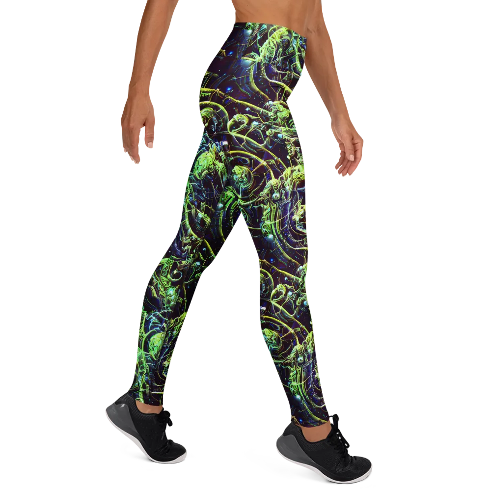 Electric Underbrush on Yoga Leggings — Right