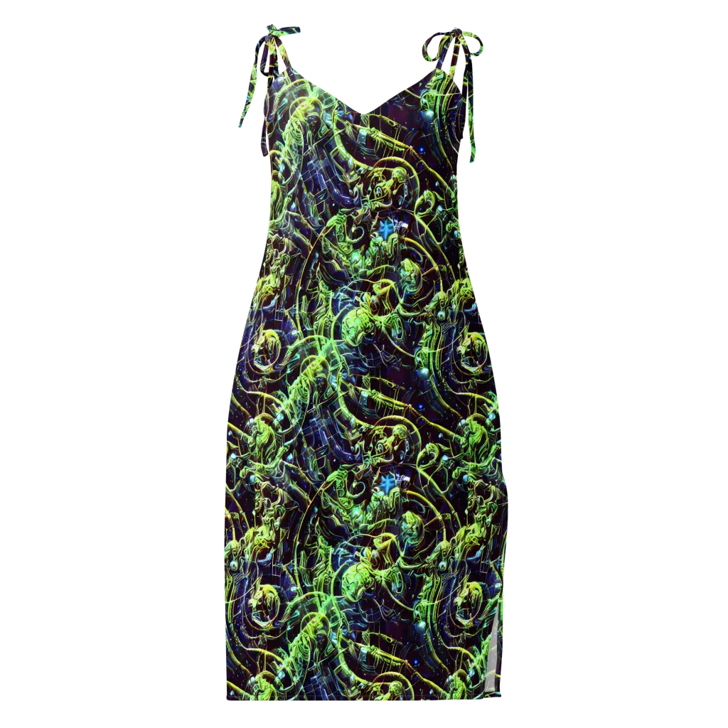 Electric Underbrush on Slip Dress — Front