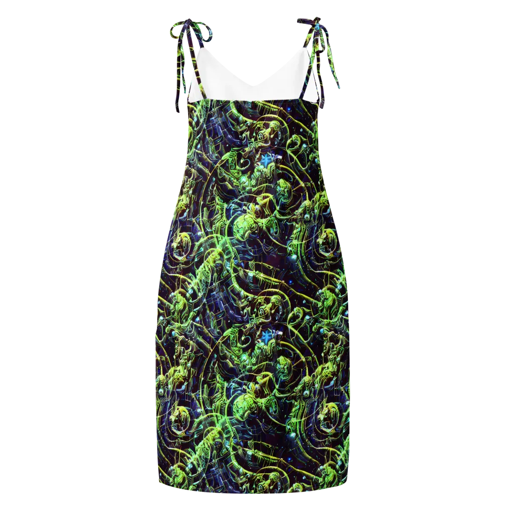 Electric Underbrush on Slip Dress — Back