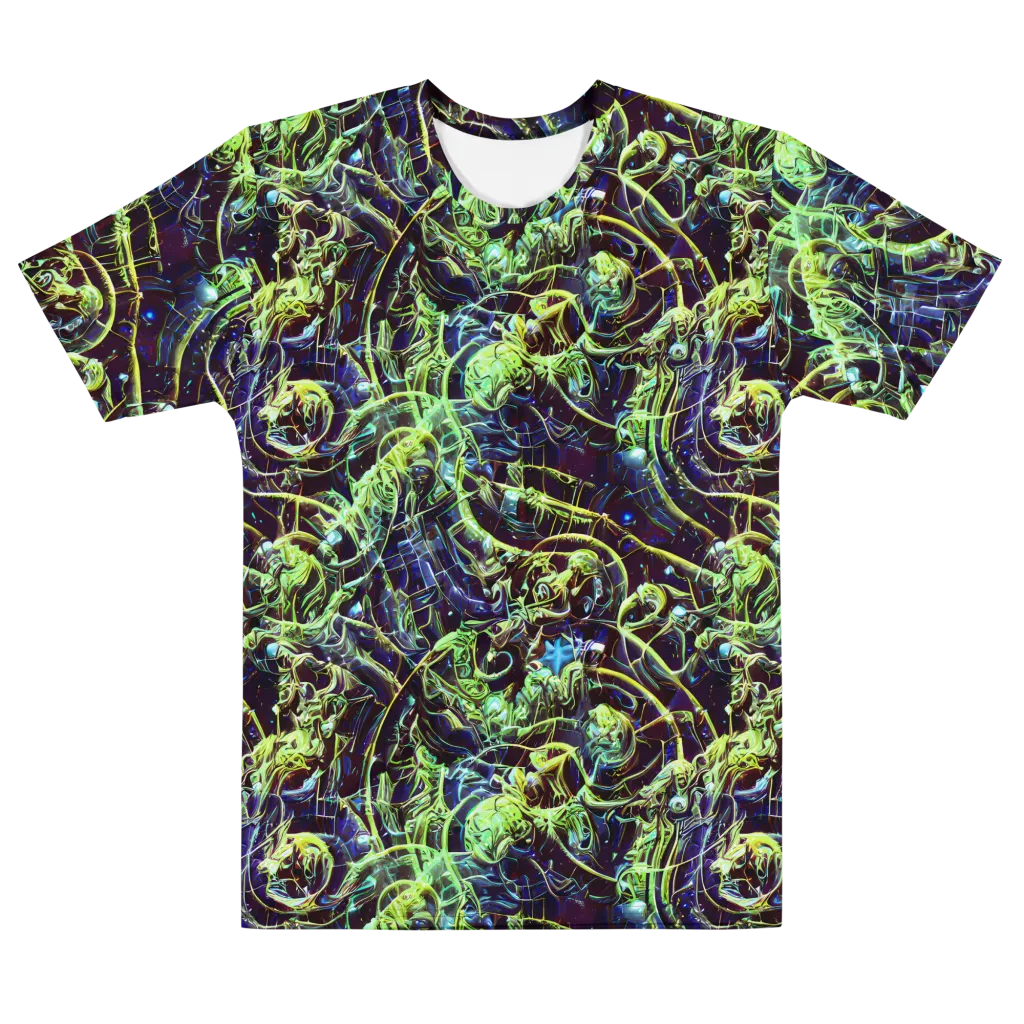 Electric Underbrush on Men's Cotton Crew Neck T-Shirt — Front