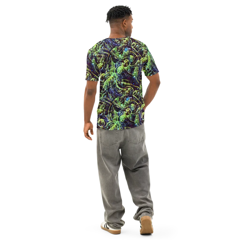 Electric Underbrush on Men's Cotton Crew Neck T-Shirt — Back