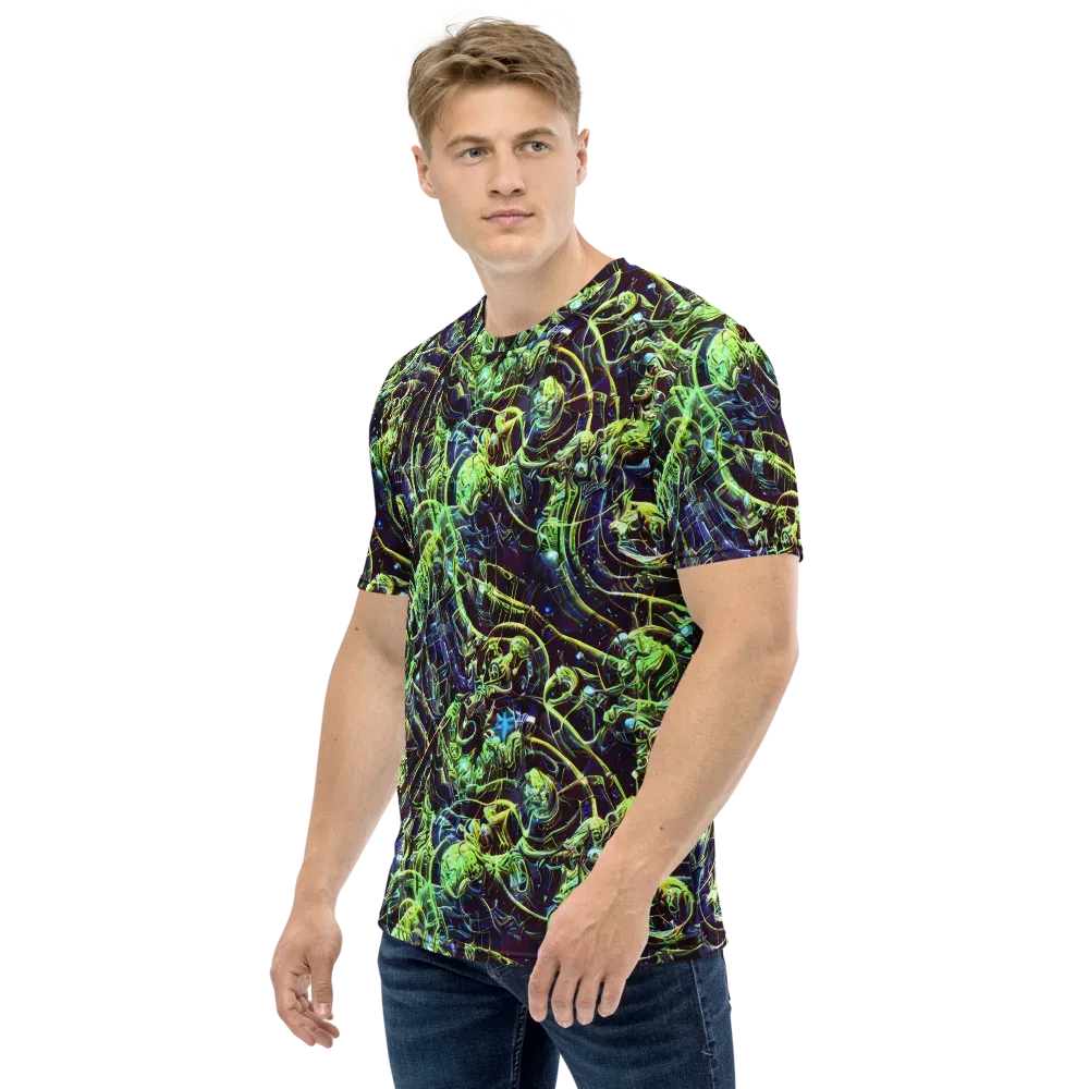 Electric Underbrush on Men's Crew Neck T-Shirt — Left