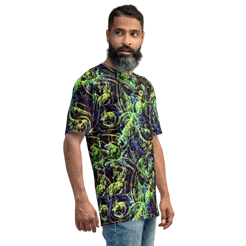 Electric Underbrush on Men's Crew Neck T-Shirt — Right