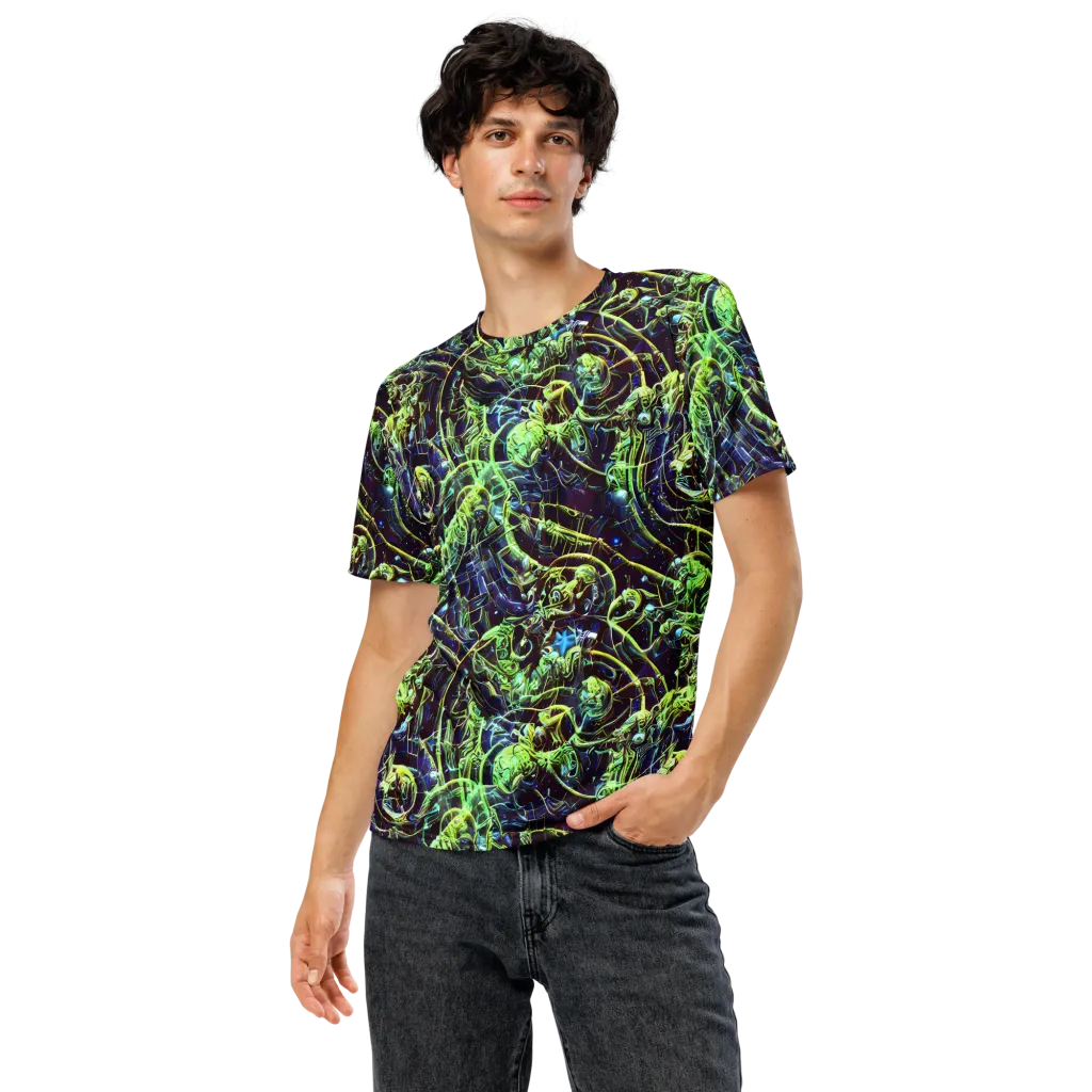 Electric Underbrush on Men's Crew Neck T-Shirt — Front