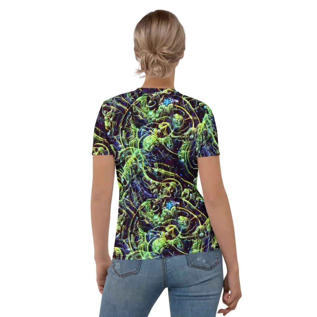 Electric Underbrush on Women's Crew Neck T-Shirt — Back