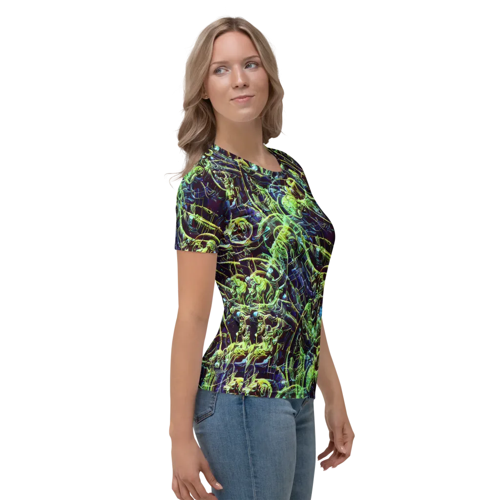 Electric Underbrush on Women's Crew Neck T-Shirt — Right