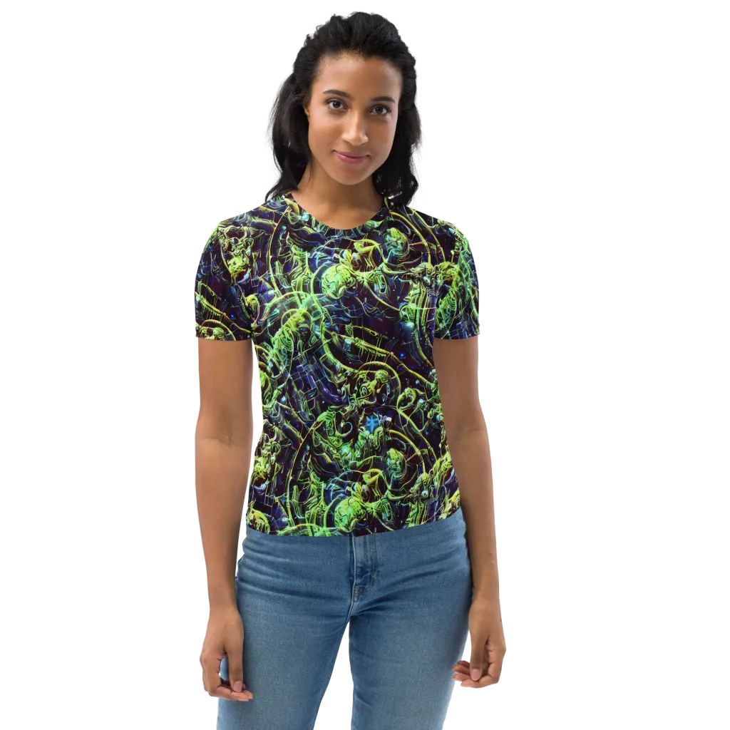 Electric Underbrush on Women's Crew Neck T-Shirt — Front