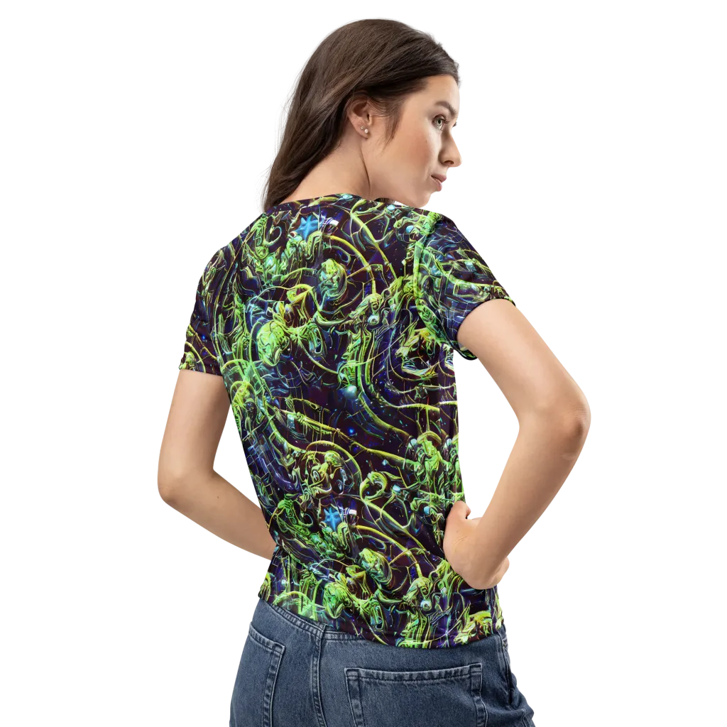 Electric Underbrush on Women's Crew Neck T-Shirt — Back