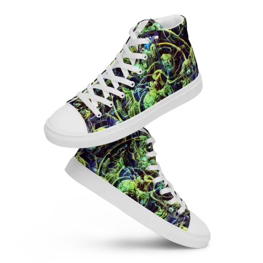 Electric Underbrush on a Women's High Top Canvas Shoes