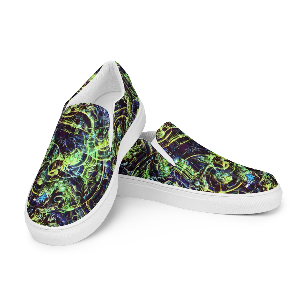 Electric Underbrush on Men's Slip-On Canvas Shoes — Left Front