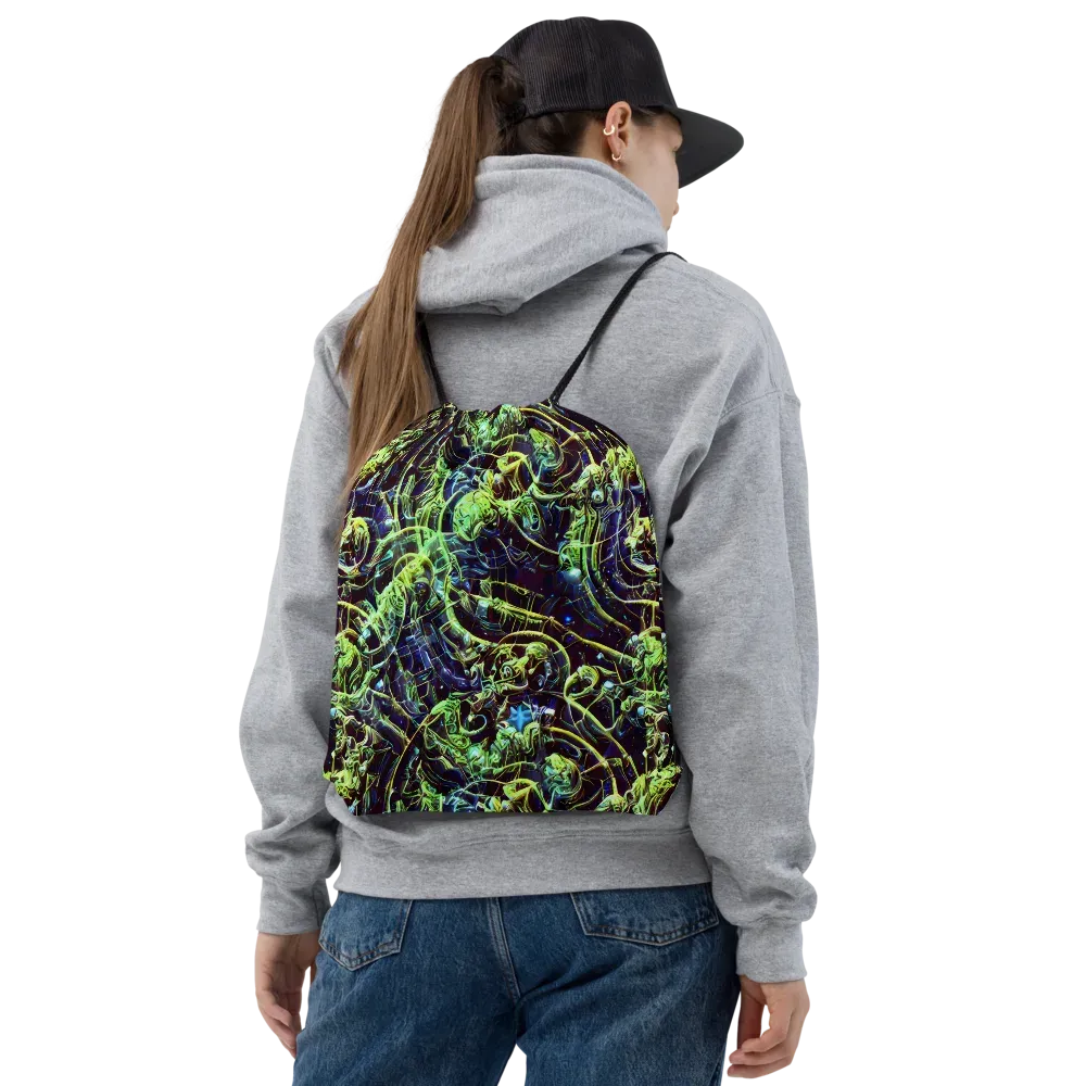 Electric Underbrush on Drawstring Bag — Front