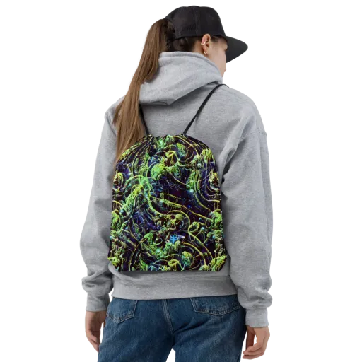 Electric Underbrush on a Drawstring Bag