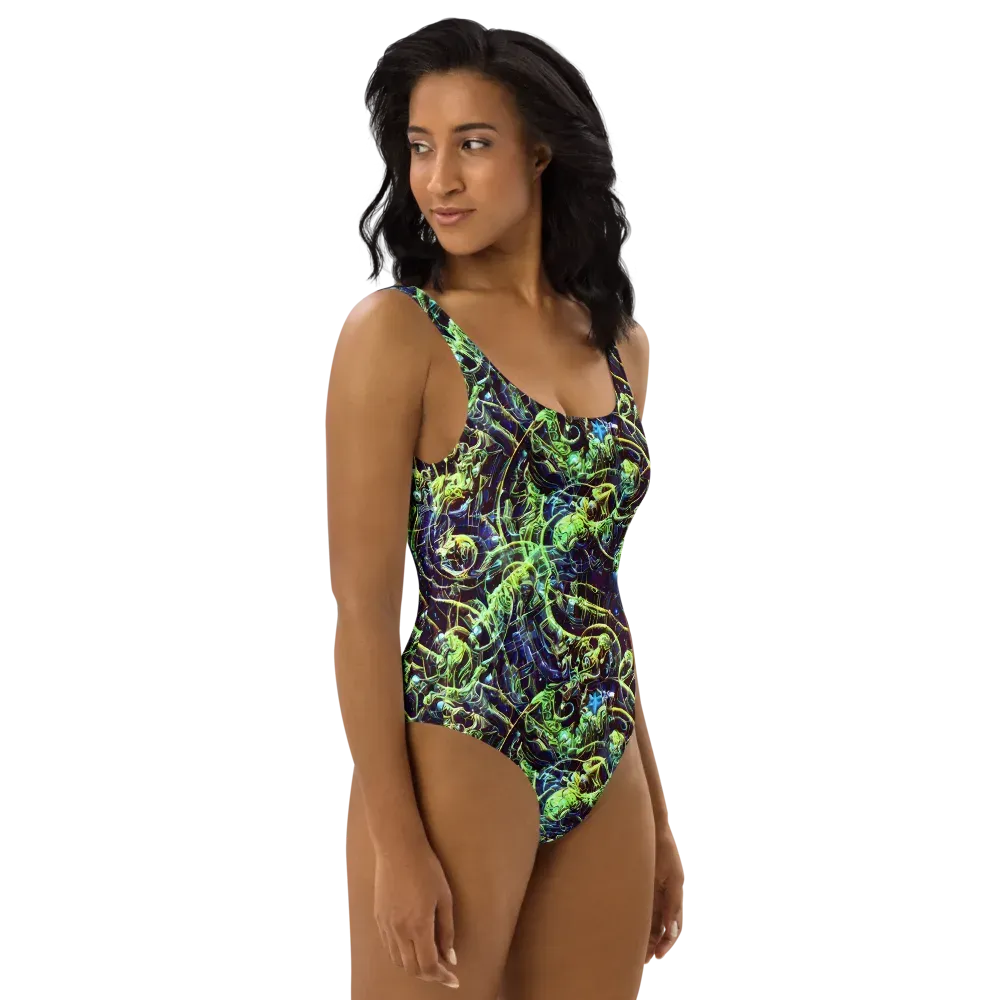 Electric Underbrush on One-Piece Swimsuit — Right