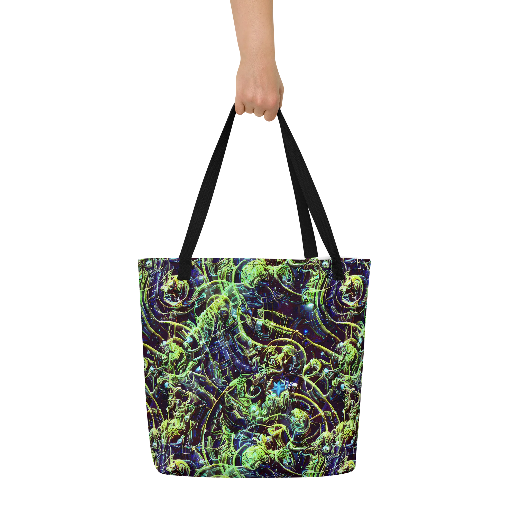 Electric Underbrush on Large Tote Bag W/ Pocket — Front