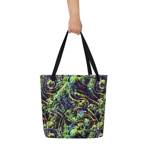 Electric Underbrush on a Large Tote Bag W/ Pocket