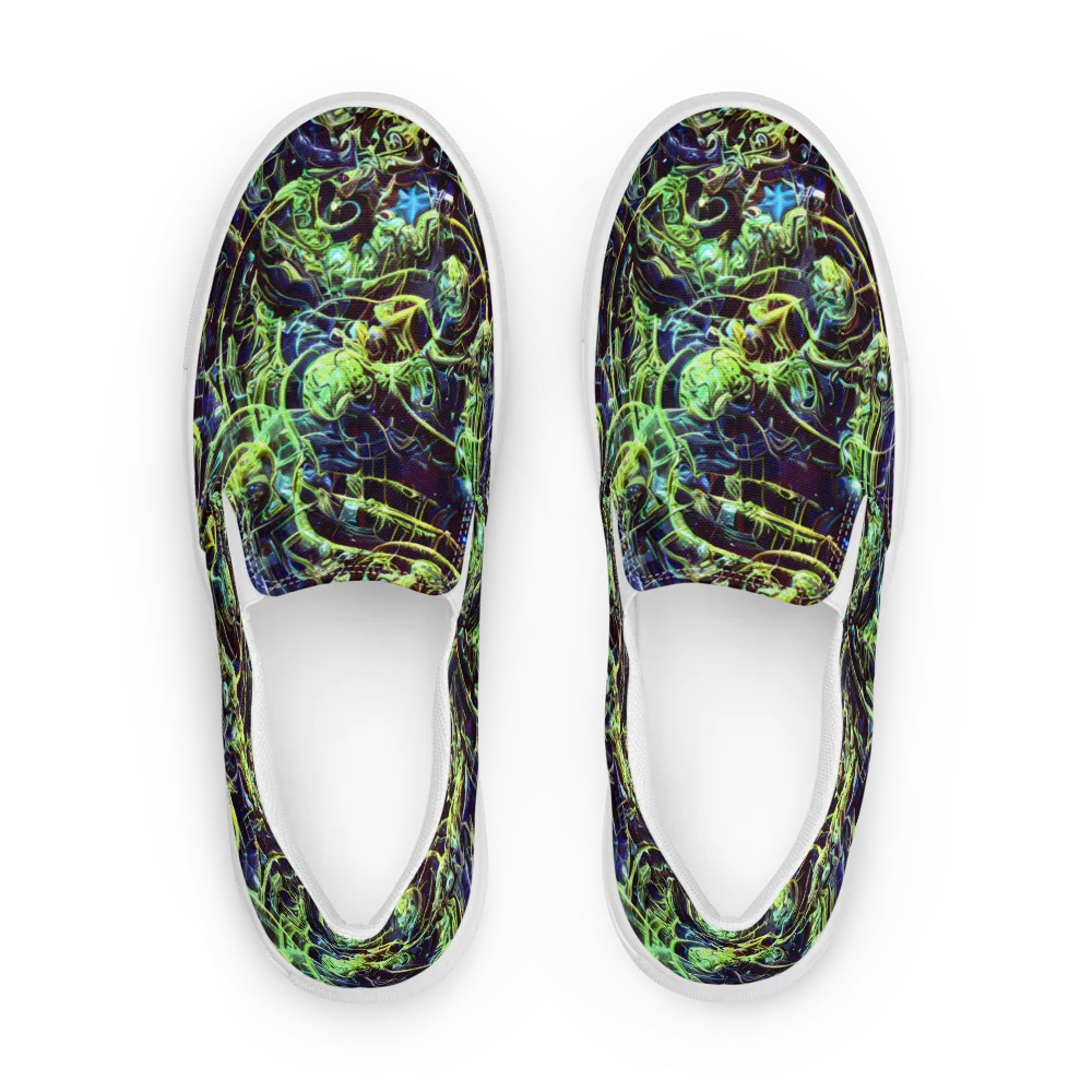 Electric Underbrush on Women's Slip-On Canvas Shoes — Front