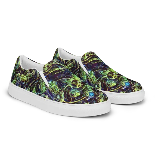 Electric Underbrush on a Women's Slip-On Canvas Shoes