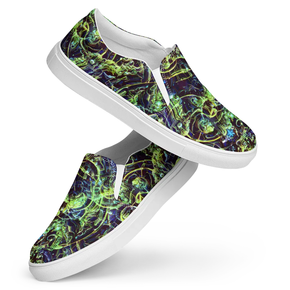 Electric Underbrush on Women's Slip-On Canvas Shoes — Front